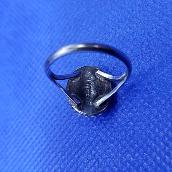 Onyx and sterling silver ring - Picture 6 of 10